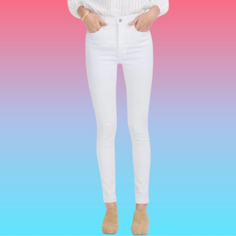 MADEWELL White Denim 10" High Rise Skinny Jeans - SIZE 26